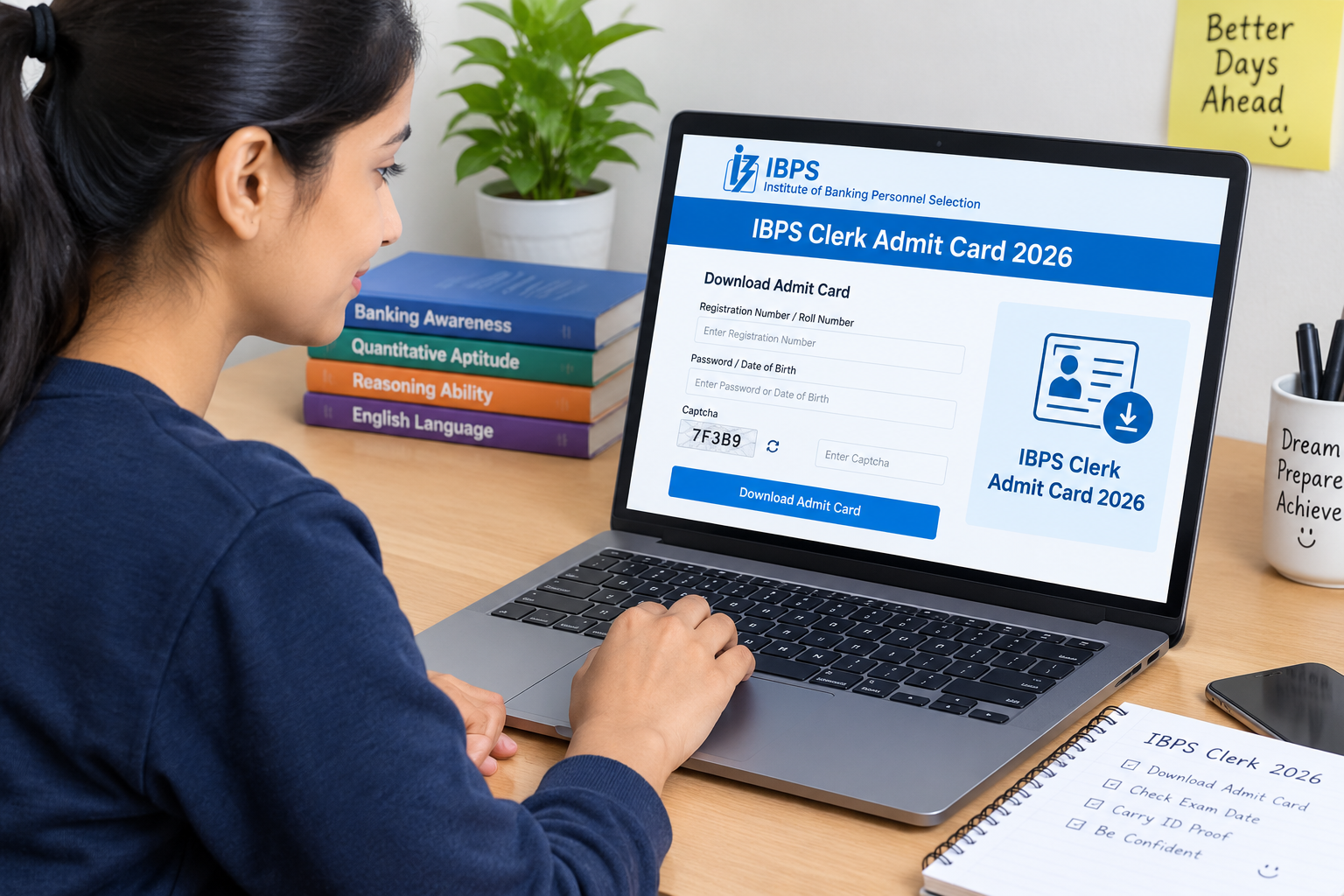 IBPS Clerk Admit Card 2026 | Hall Ticket download.